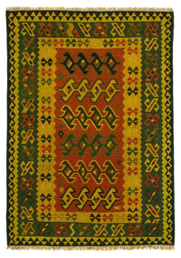 Kelim Rug - Oriental - 208 x 150 cm - dark green