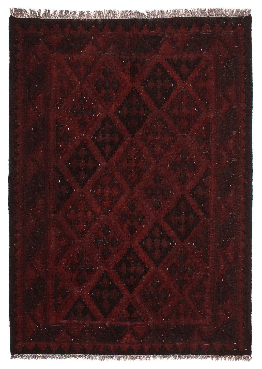 Kelim Rug - Oriental - 193 x 145 cm - dark red