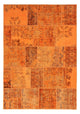 Patchwork Teppich 240 x 170 cm - braun