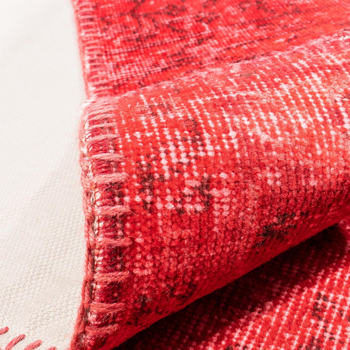 Patchwork Rug - 240 x 170 cm - dark red