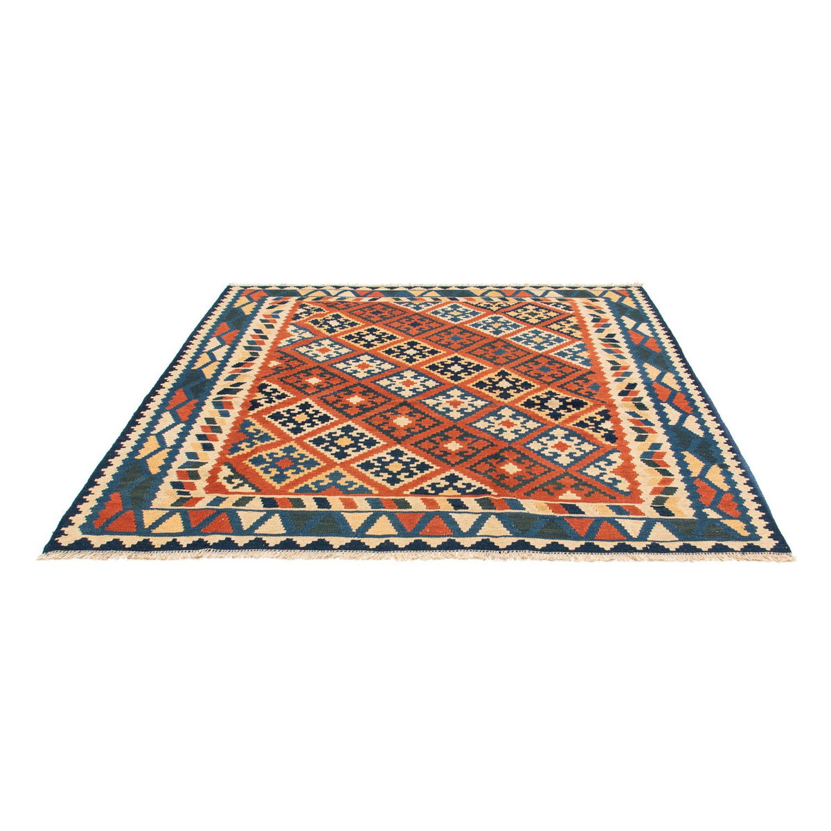 Kelim Rug - Oriental square  - 208 x 194 cm - multicolored