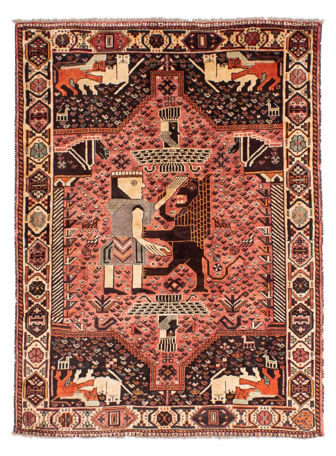Perser Rug - Nomadic - 192 x 155 cm - light red