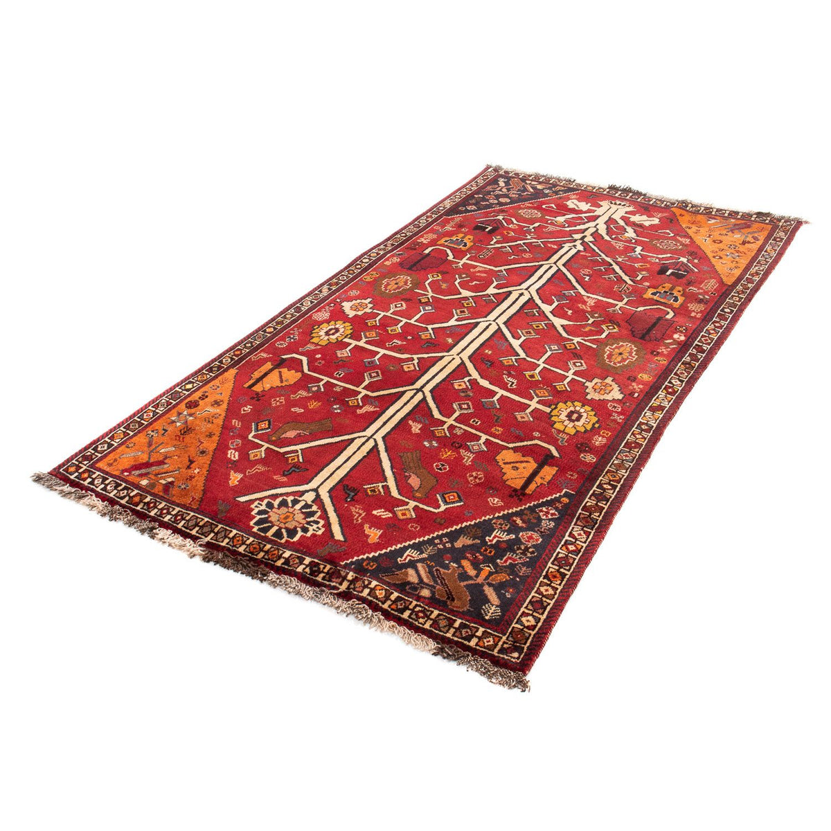 Perser Rug - Nomadic - 208 x 117 cm - dark red