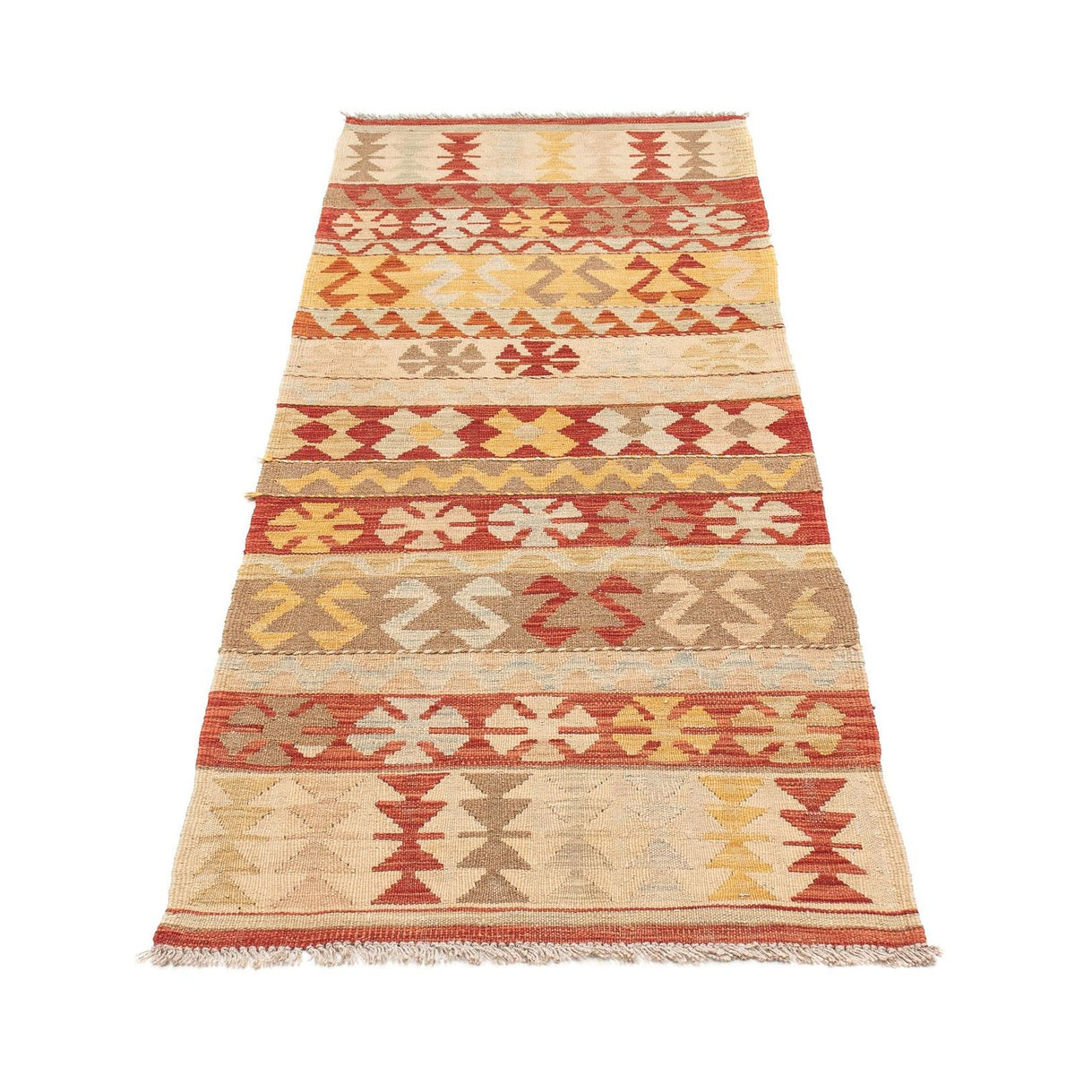 Runner Kelim Rug - Splash - 204 x 67 cm - red