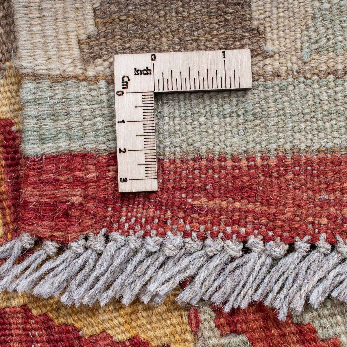 Runner Kelim Rug - Splash - 204 x 67 cm - red