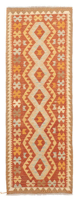 Runner Kelim Rug - Splash - 200 x 62 cm - rust