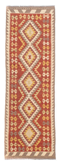 Runner Kelim Rug - Splash - 200 x 66 cm - red