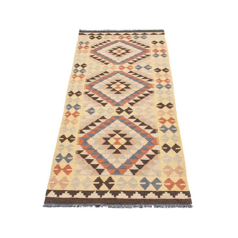 Runner Kelim Rug - Splash - 198 x 63 cm - beige