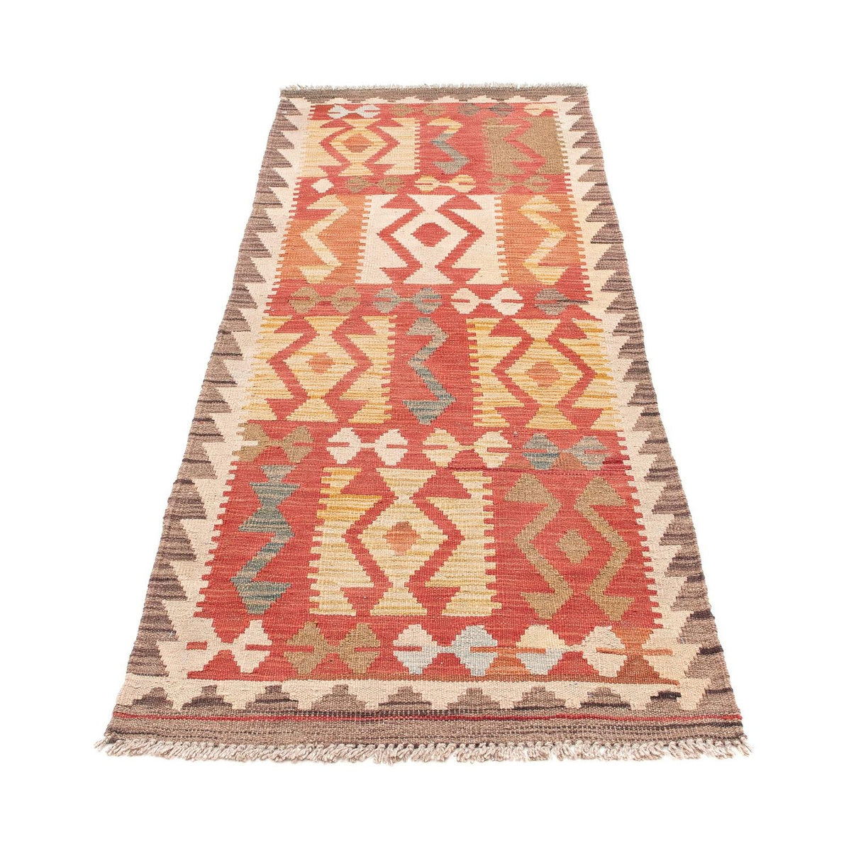 Runner Kelim Rug - Splash - 186 x 68 cm - red