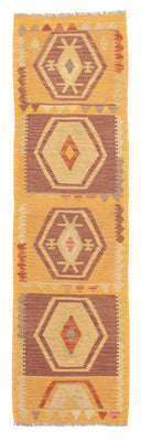 Runner Kelim Rug - Splash - 191 x 52 cm - gold