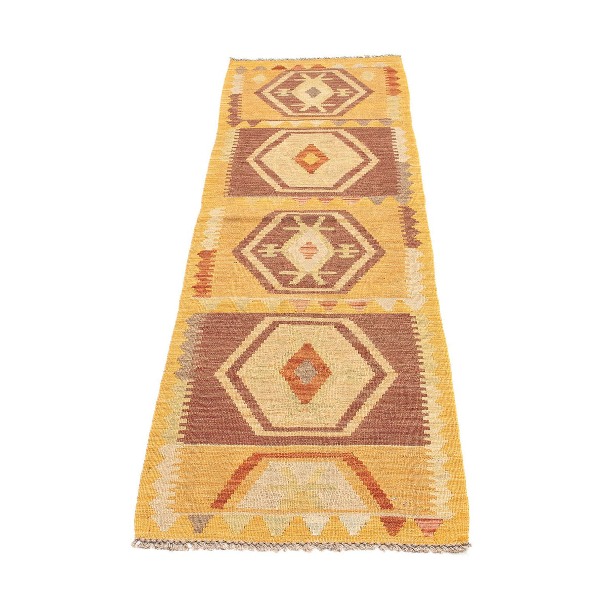 Runner Kelim Rug - Splash - 191 x 52 cm - gold