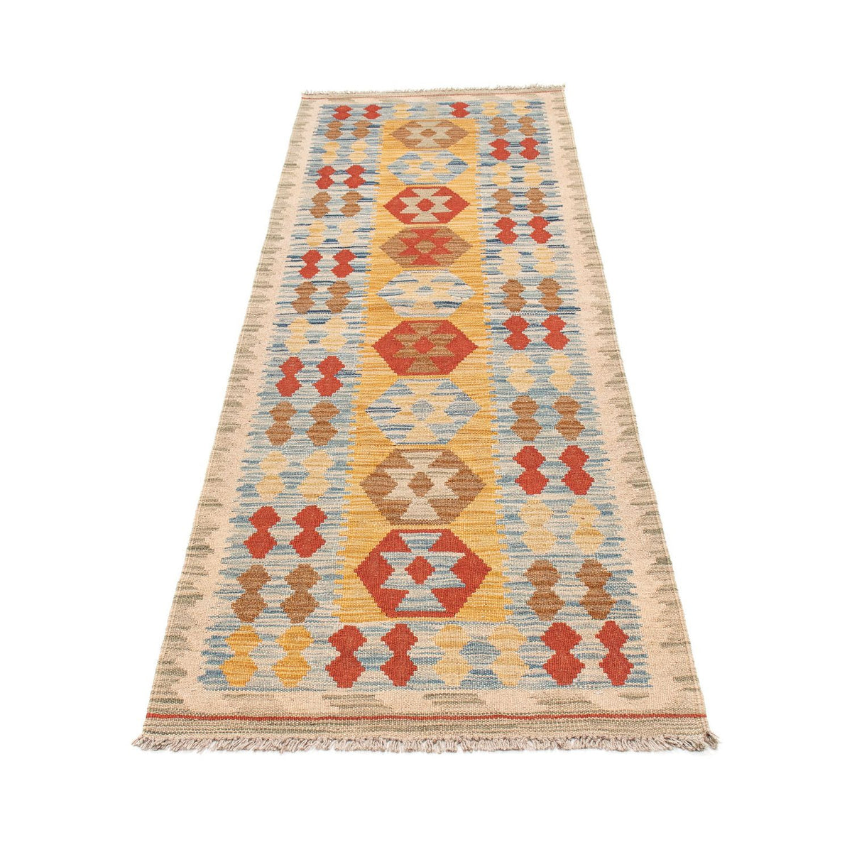 Runner Kelim Rug - Splash - 214 x 65 cm - multicolored