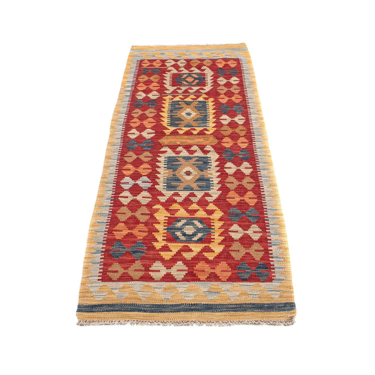 Runner Kelim Rug - Splash - 214 x 63 cm - multicolored