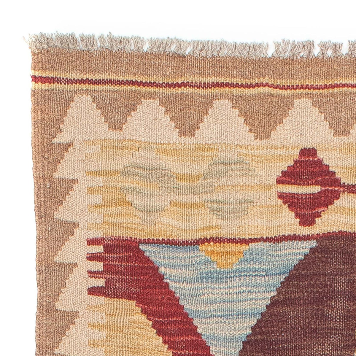 Runner Kelim Rug - Splash - 203 x 68 cm - light brown