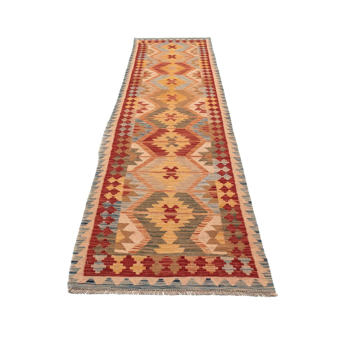 Runner Kelim Rug - Splash - 389 x 81 cm - multicolored