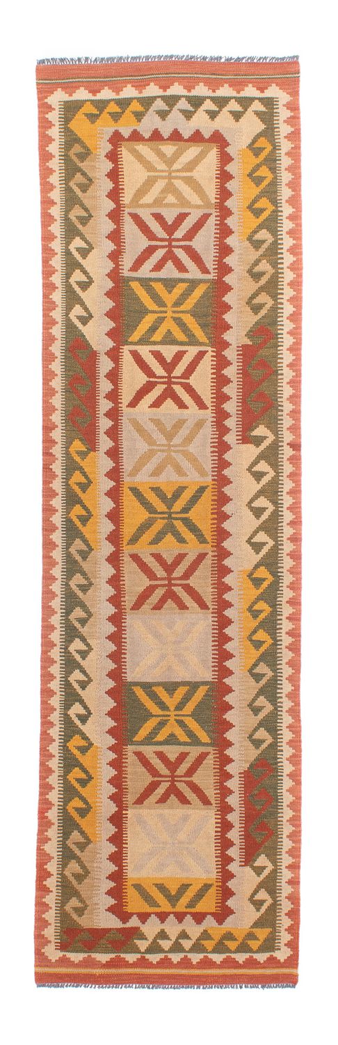 Runner Kelim Rug - Splash - 306 x 82 cm - light red