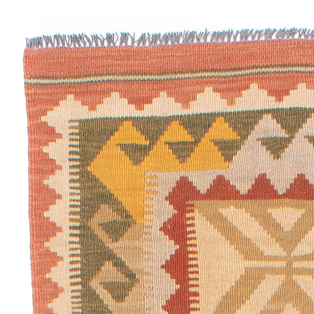 Runner Kelim Rug - Splash - 306 x 82 cm - light red