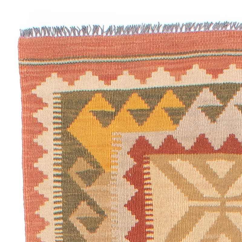 Runner Kelim Rug - Splash - 306 x 82 cm - light red