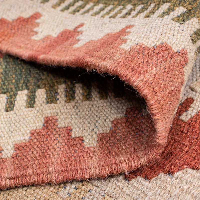 Runner Kelim Rug - Splash - 306 x 82 cm - light red