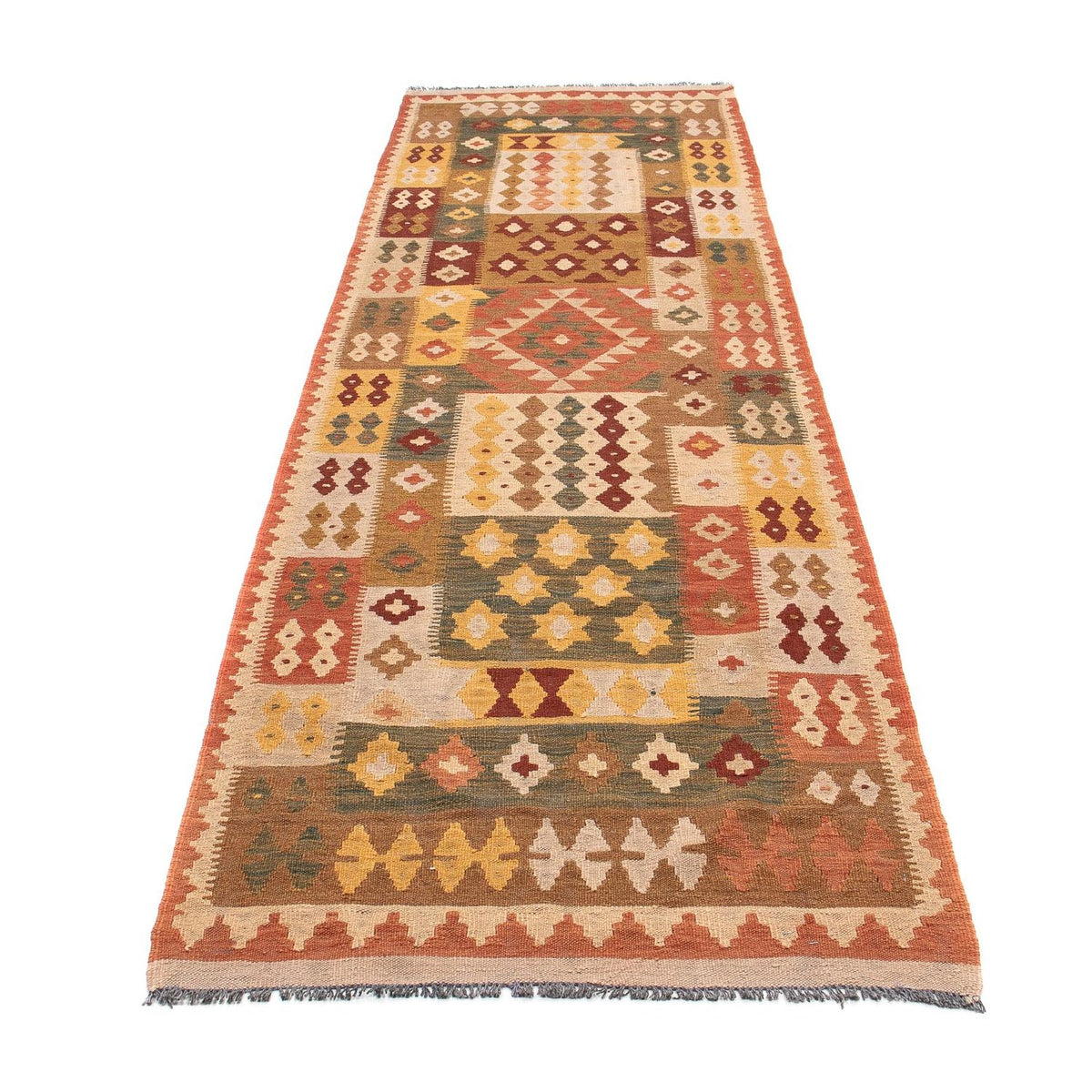 Runner Kelim Rug - Splash - 320 x 88 cm - multicolored