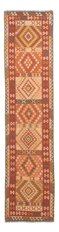 Runner Kelim Rug - Splash - 397 x 95 cm - multicolored