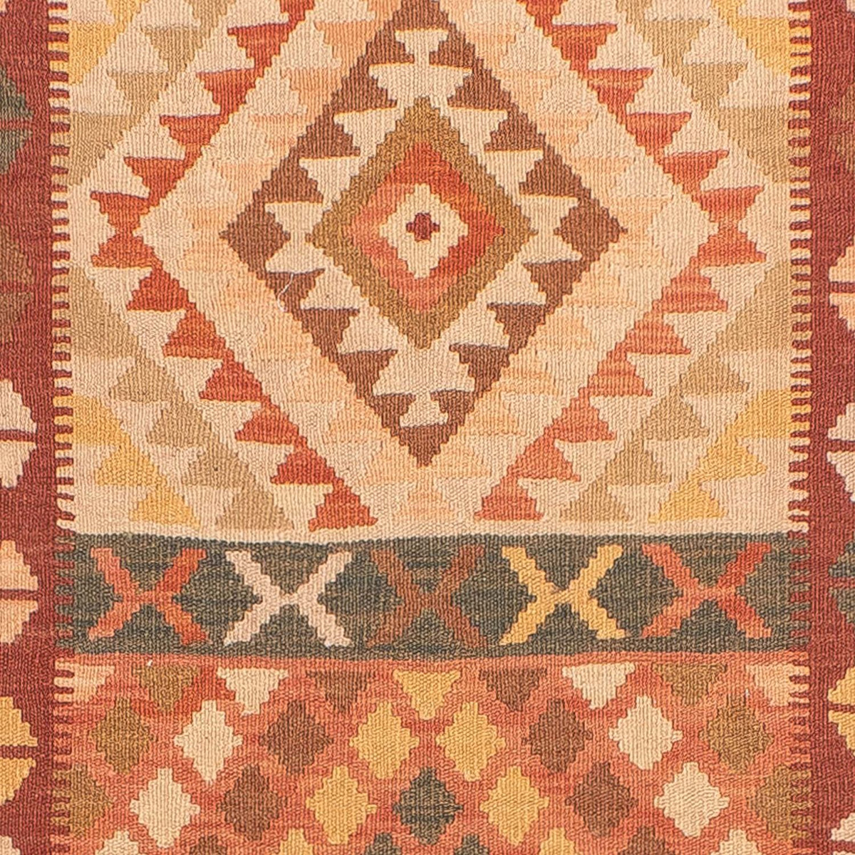 Runner Kelim Rug - Splash - 397 x 95 cm - multicolored