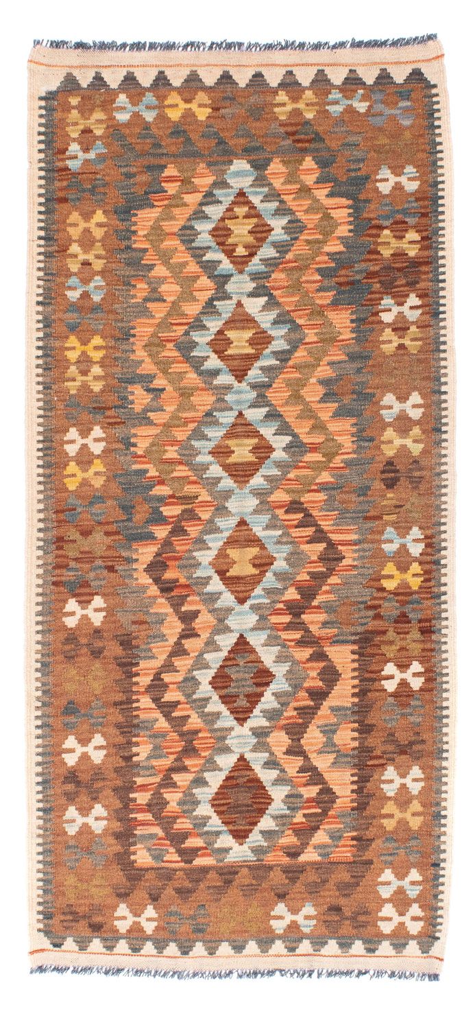 Runner Kelim Rug - Oriental - 199 x 88 cm - light brown