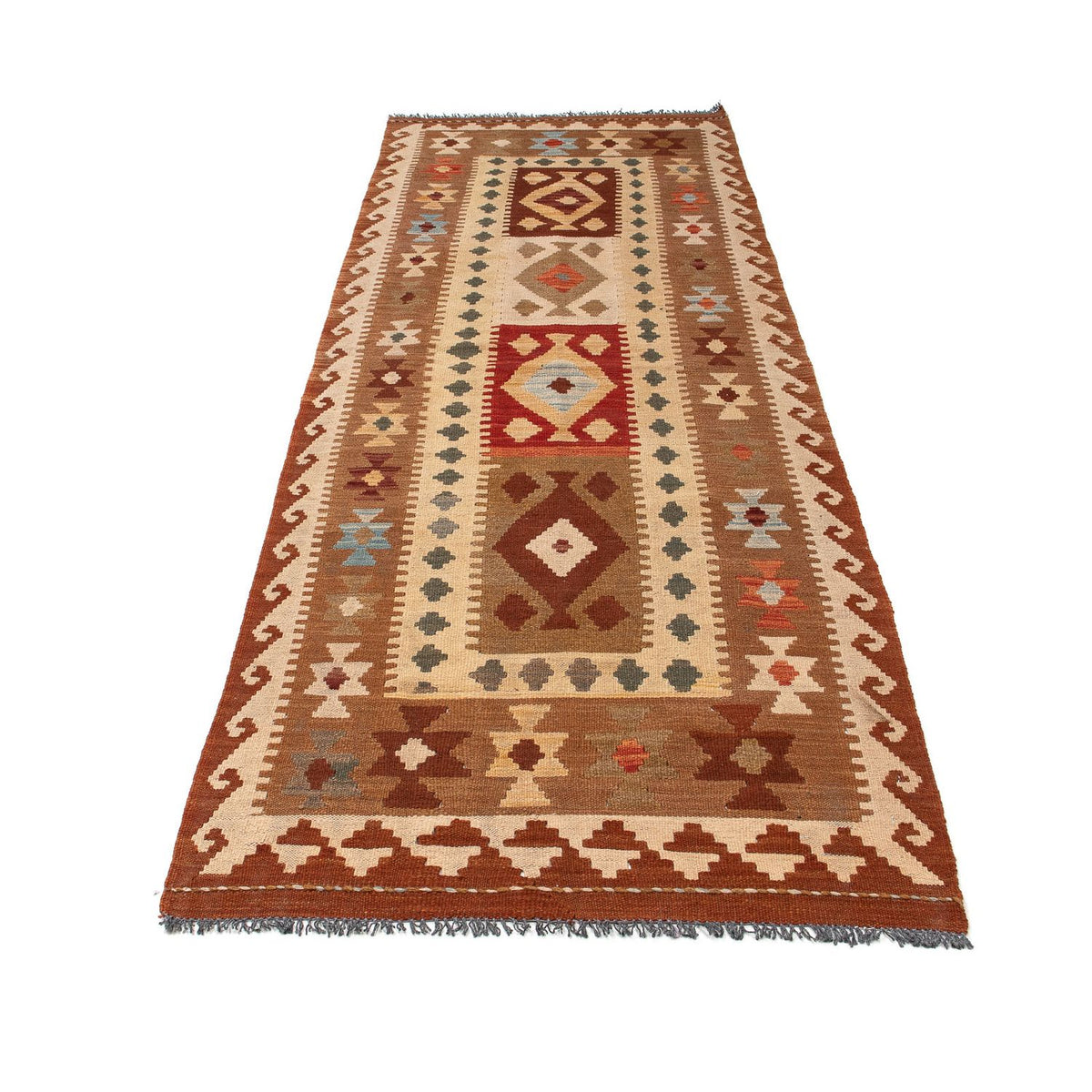 Runner Kelim Rug - Splash - 254 x 81 cm - multicolored