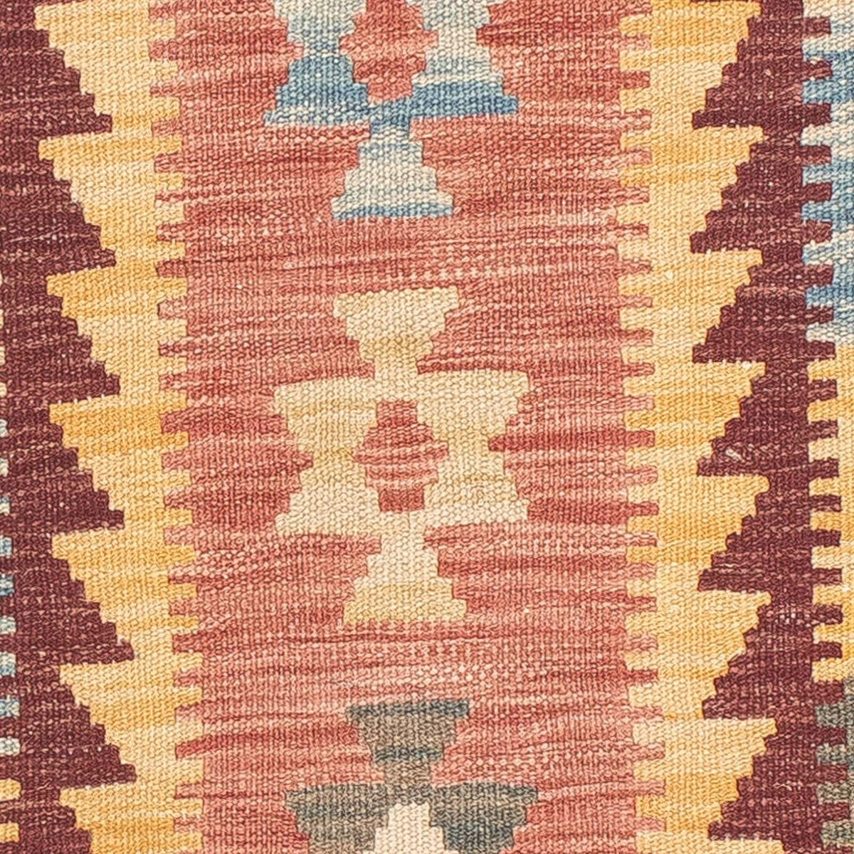 Runner Kelim Rug - Splash - 200 x 65 cm - light red