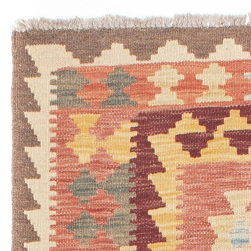 Runner Kelim Rug - Splash - 200 x 65 cm - light red