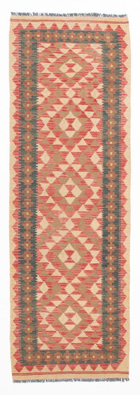 Runner Kelim Rug - Splash - 203 x 60 cm - light red