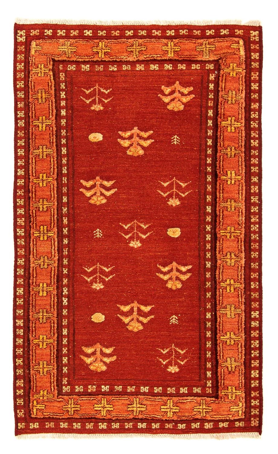 Gabbeh Rug - Loribaft Perser - 150 x 97 cm - dark red