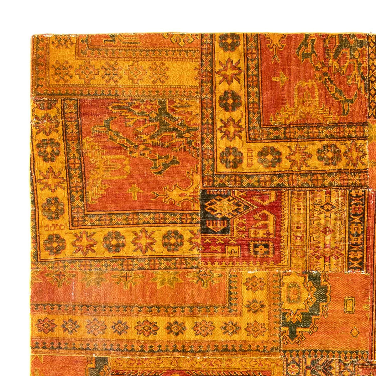 Patchwork Rug - 295 x 239 cm - brown
