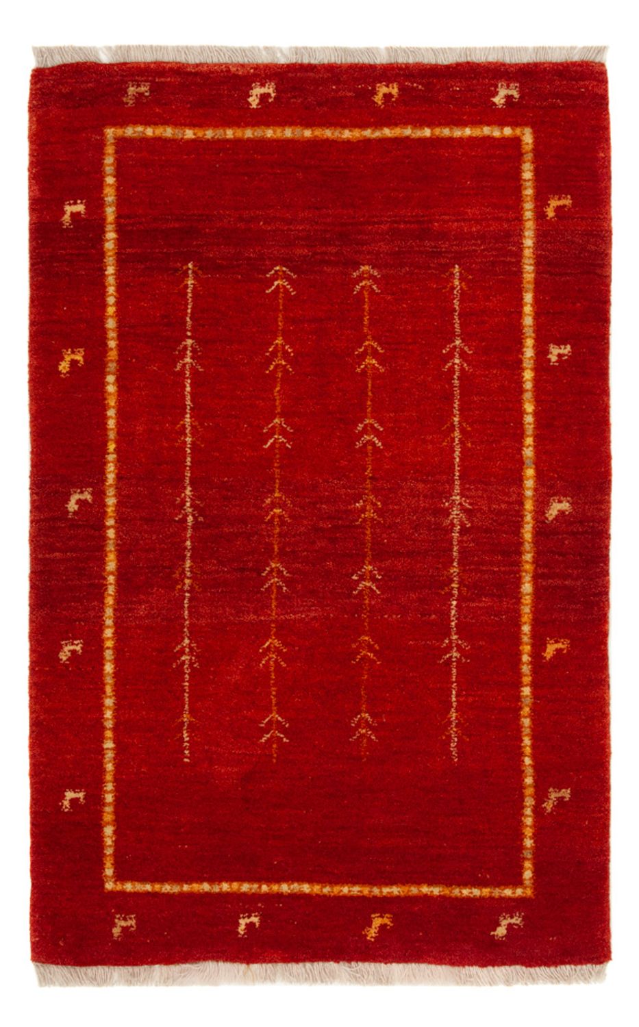 Gabbeh Rug - Loribaft Perser - 133 x 84 cm - red