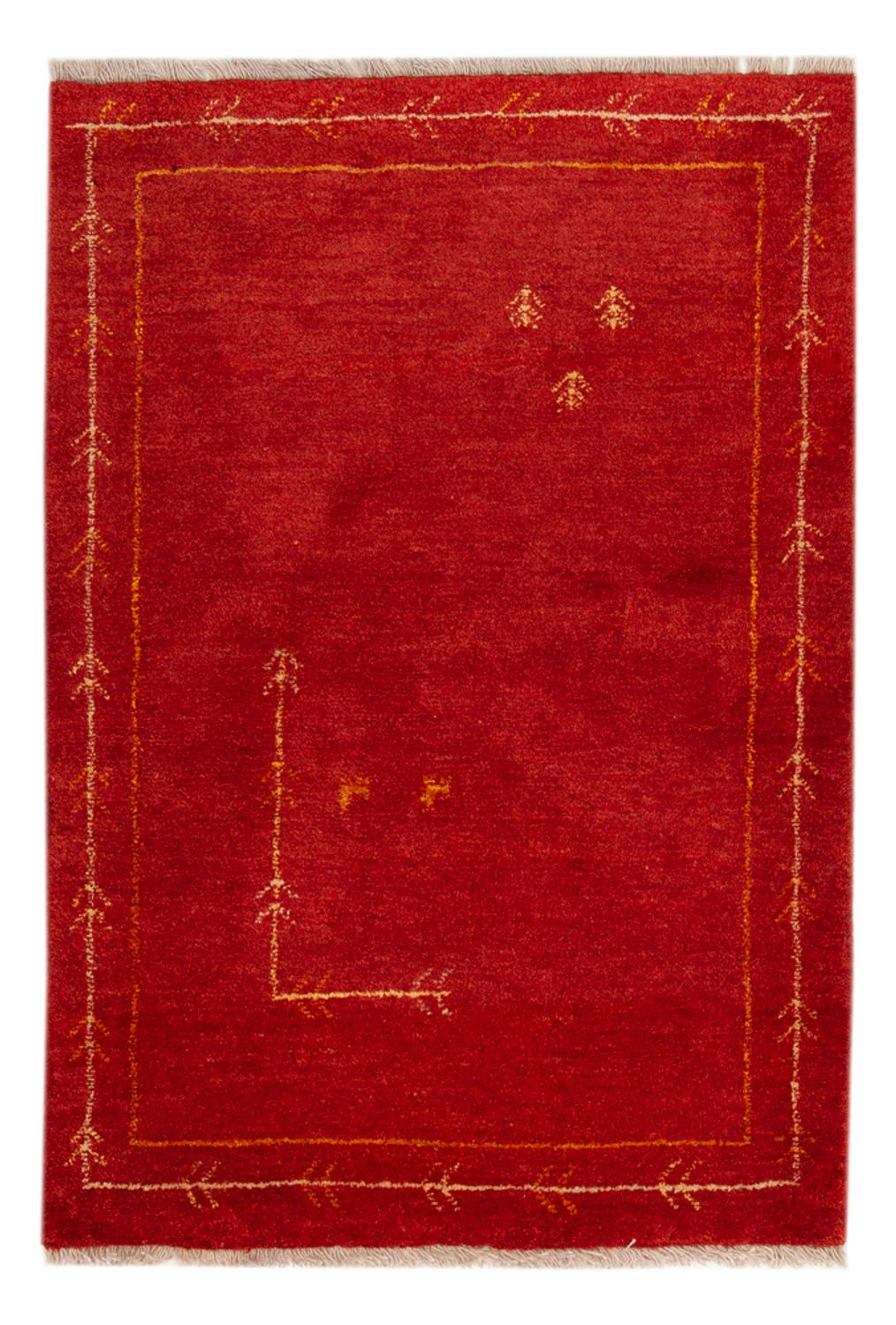 Gabbeh Rug - Loribaft Perser - 126 x 85 cm - red