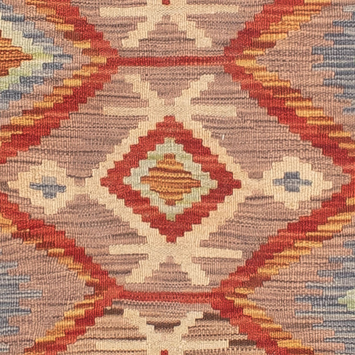 Runner Kelim Rug - Splash - 298 x 77 cm - red