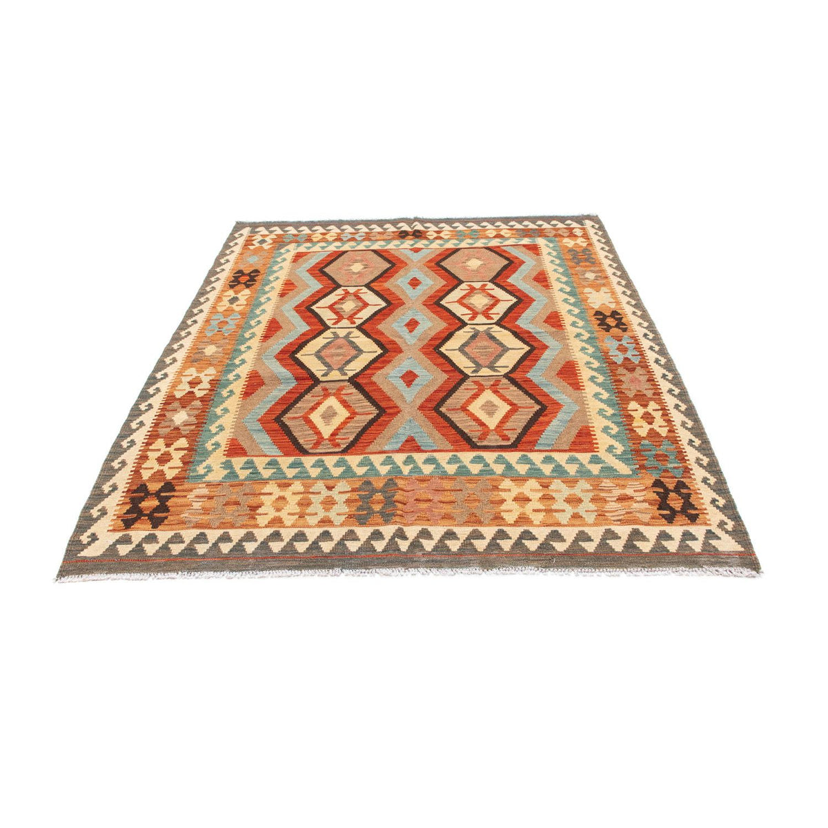 Kelim Rug - Oriental - 198 x 152 cm - red