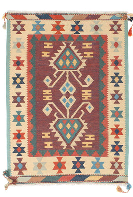 Kelim Rug - Trendy - 181 x 121 cm - multicolored