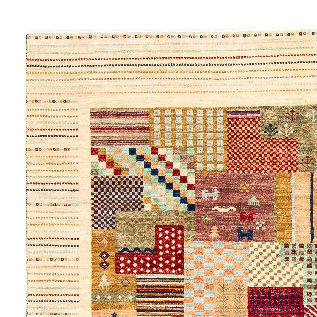 Gabbeh Rug - Loribaft Perser - 235 x 173 cm - beige