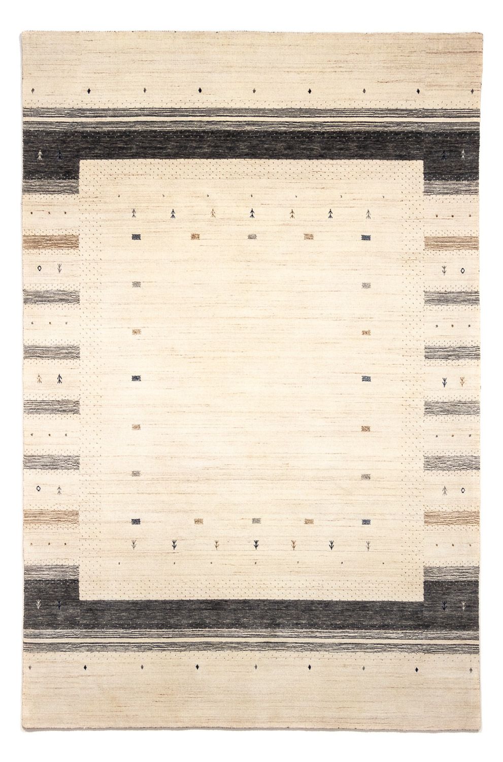 Gabbeh Rug - Loribaft Perser - 303 x 201 cm - beige