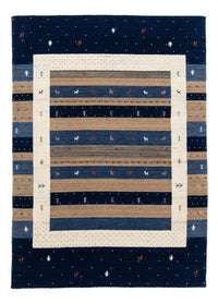 Gabbeh Rug - Loribaft Perser - 201 x 144 cm - dark blue