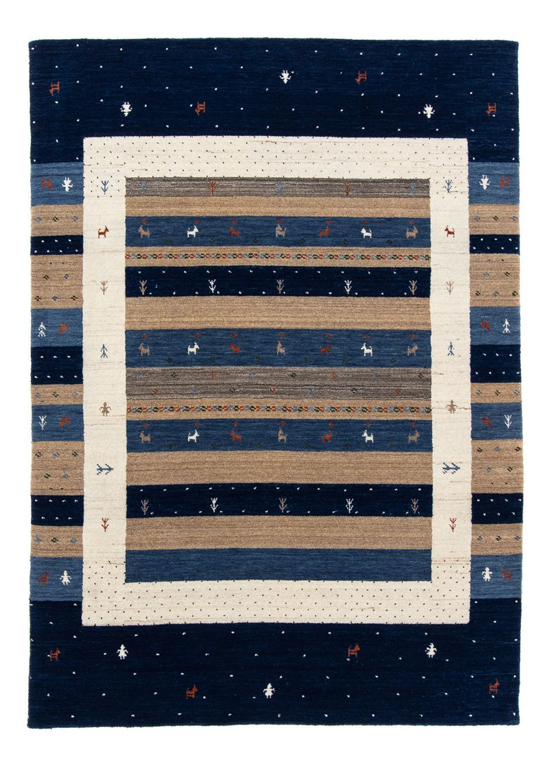 Gabbeh Rug - Loribaft Perser - 201 x 144 cm - dark blue