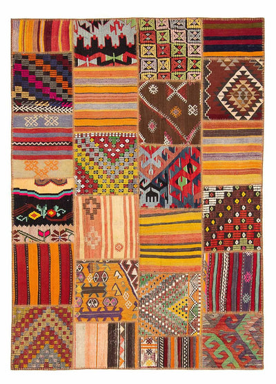 Patchwork Rug 169x239cm - Wool Rug