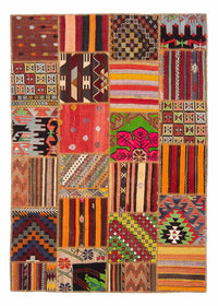 Patchwork Rug - 236 x 169 cm - multicolored