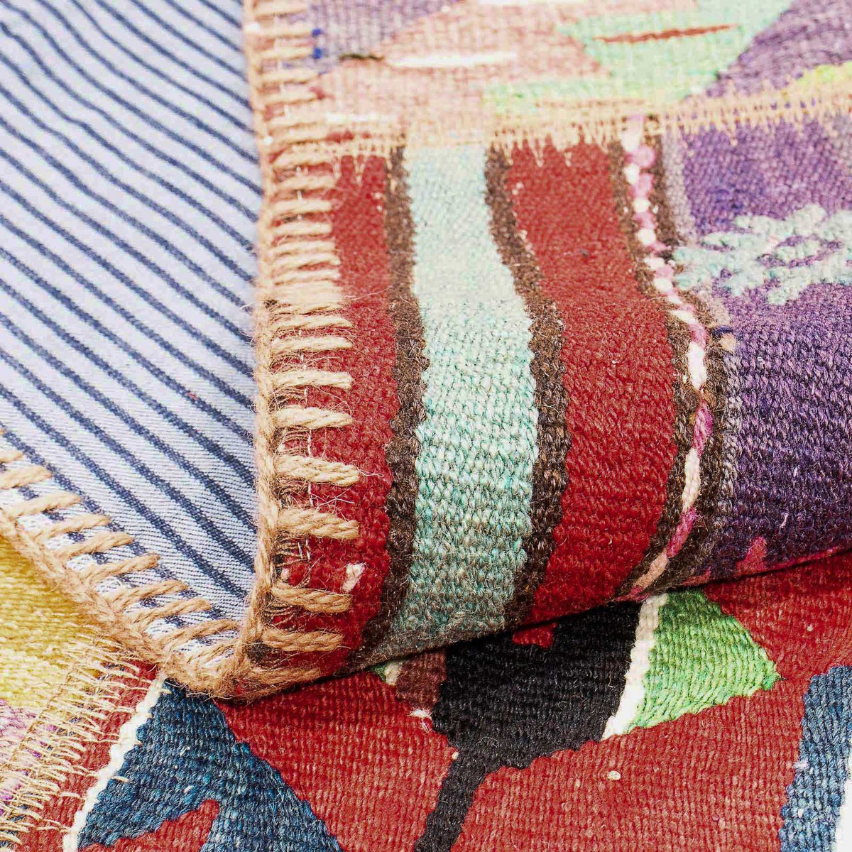 Patchwork Rug - 236 x 169 cm - multicolored