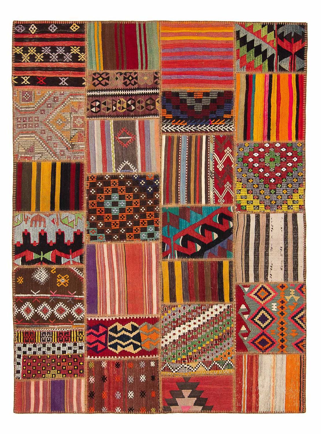 Patchwork Rug - 239 x 168 cm - multicolored