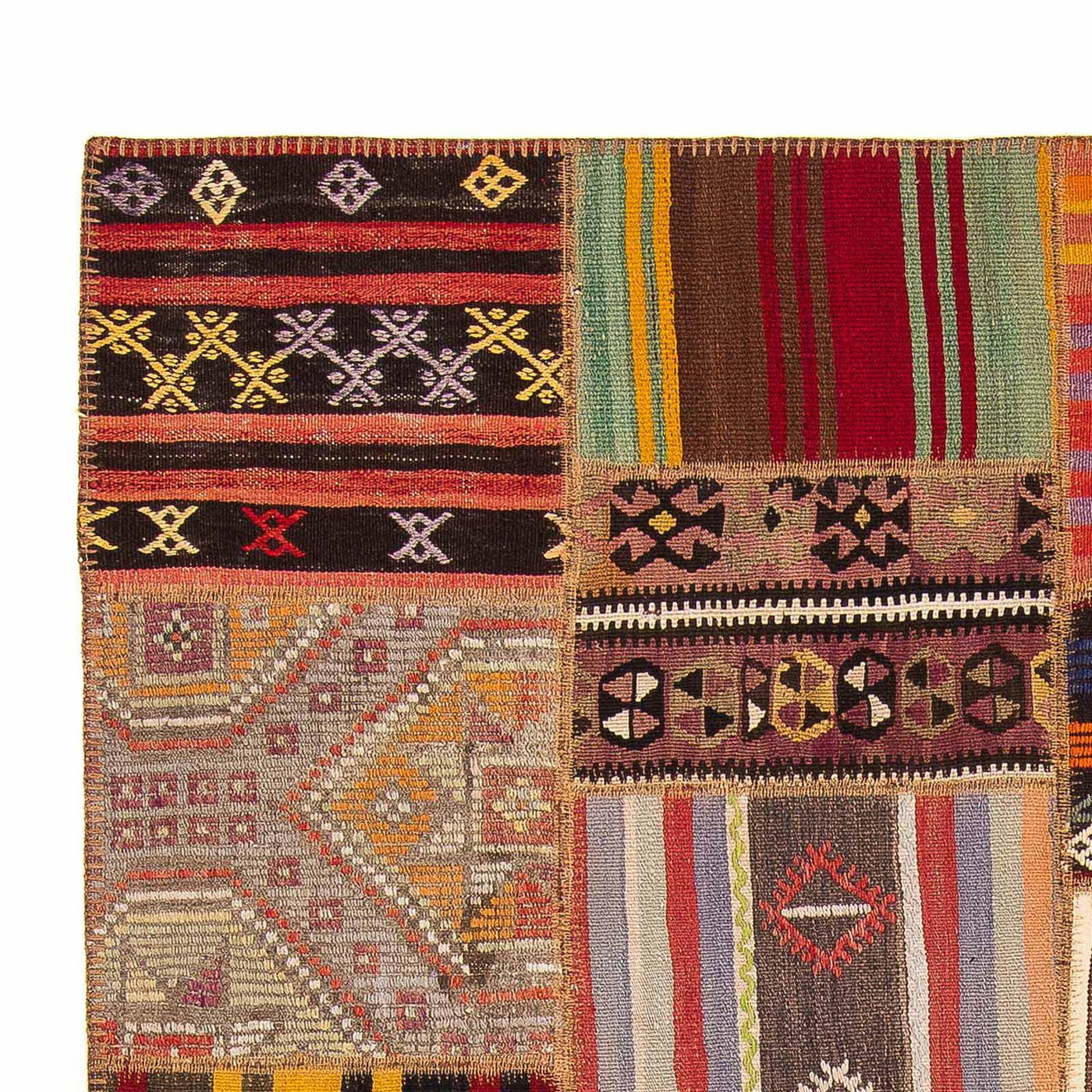 Patchwork Rug 239x168cm - Wool Rug