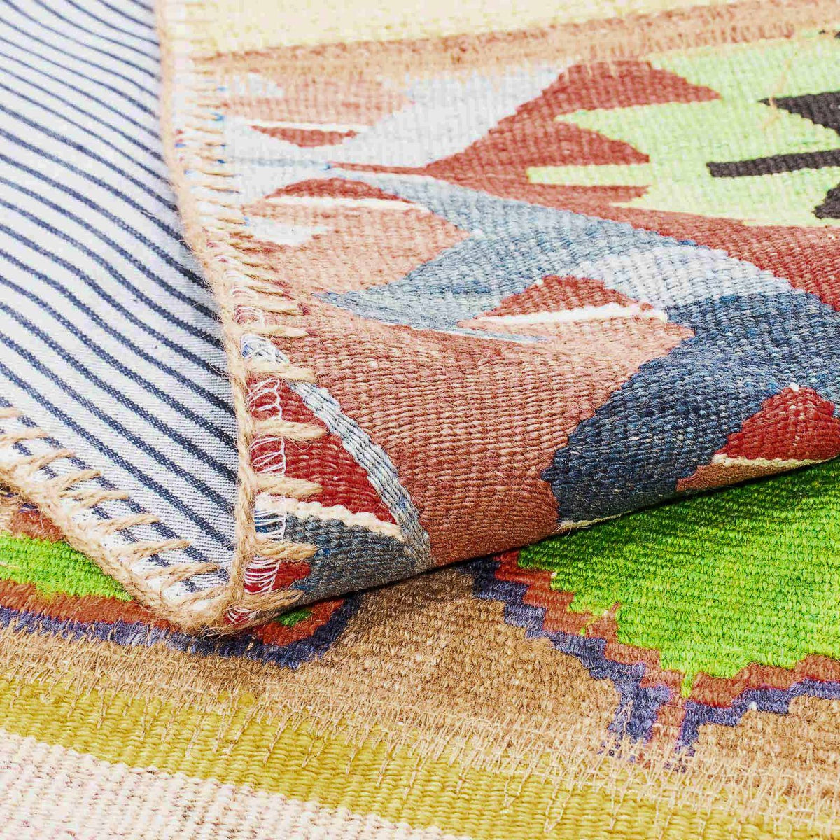 Patchwork Rug - 239 x 168 cm - multicolored