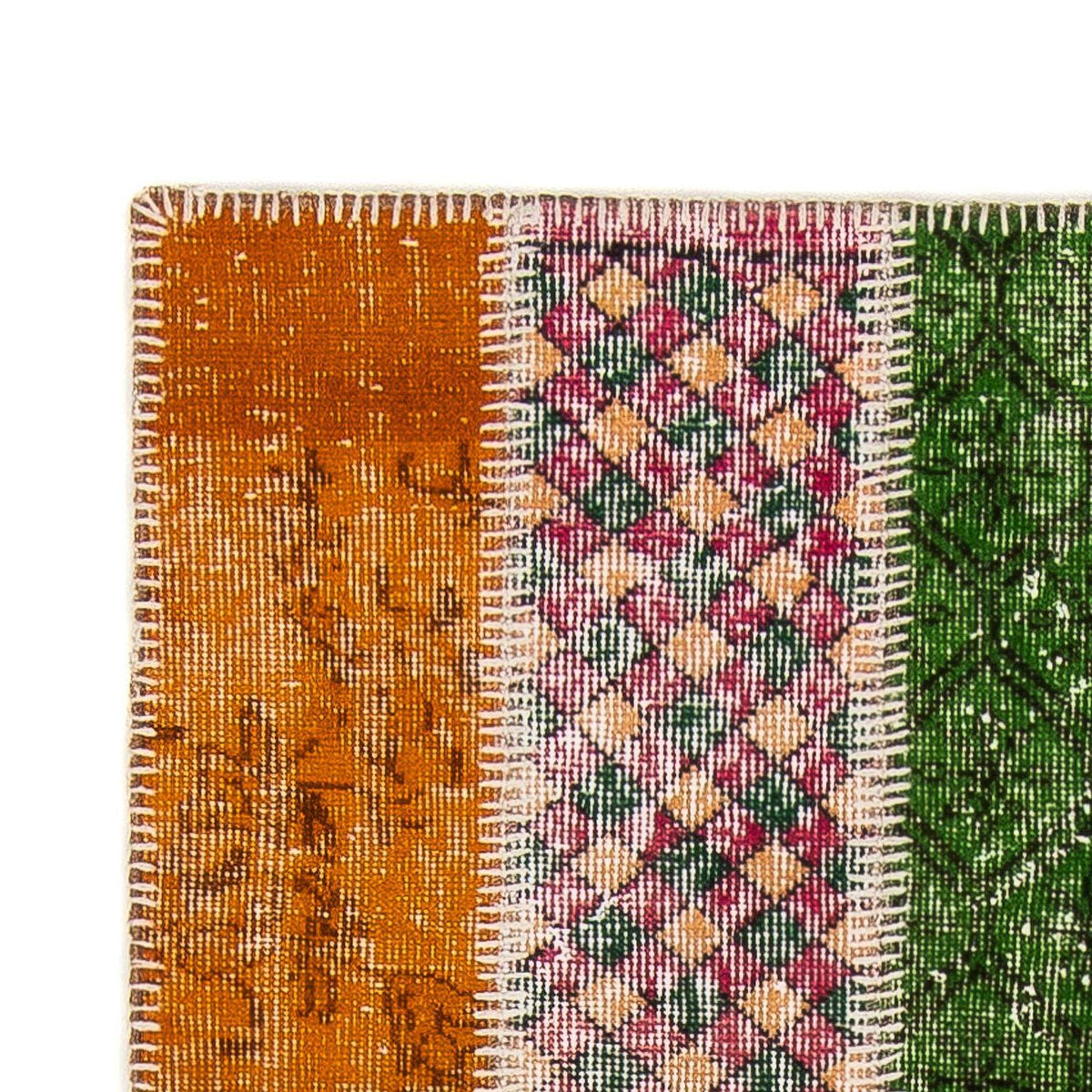 Runner Patchwork Rug - 203 x 90 cm - multicolored