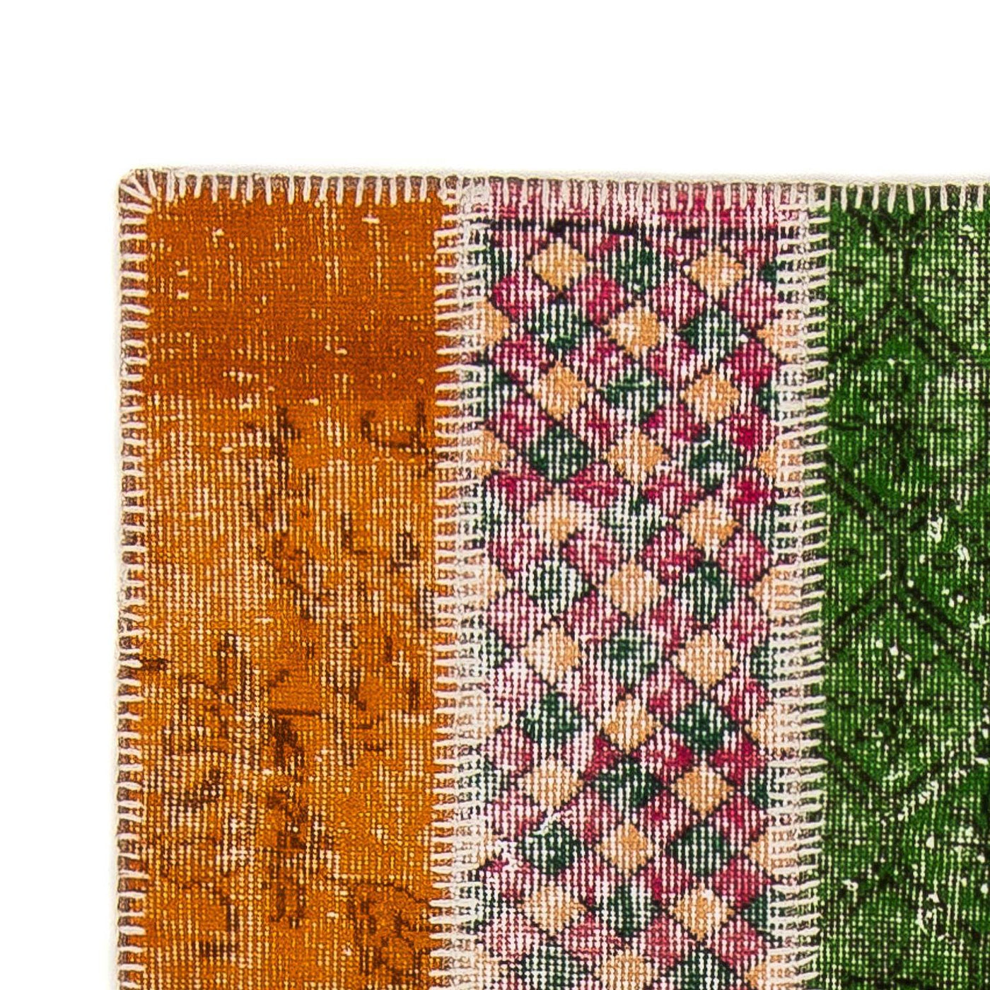 Patchwork Rug 203x90cm - Wool Rug